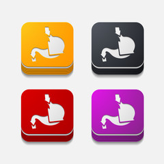 square button: stomach