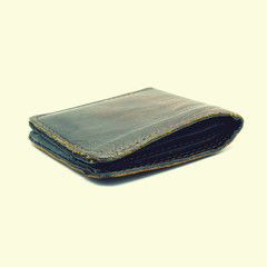 leather wallet old vintage retro style