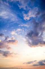 Obraz premium sky with clouds and sun