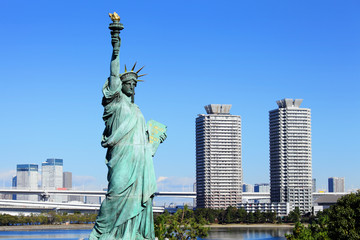 Statue of liberty in Odaiba at Japan