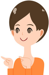 少年　指さし　左