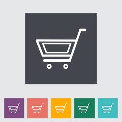 Cart flat single icon.