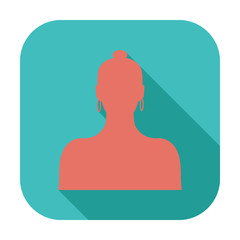 Female avatar single icon.