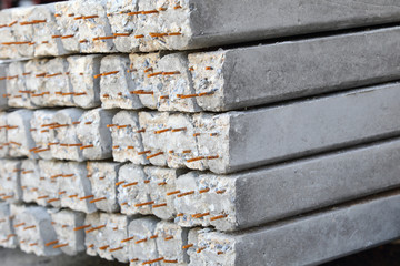 building cement pillar in construction