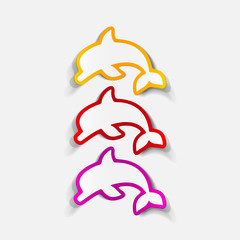 Obraz premium realistic design element: dolphin