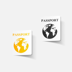 realistic design element: passport