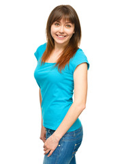 Fototapeta premium Portrait of a happy young woman