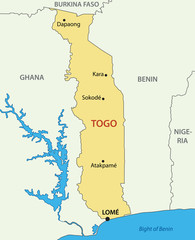 Togo - Togolese Republic - vector map