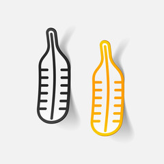 realistic design element: thermometer, medical