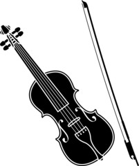 Fototapeta na wymiar violin. stencil