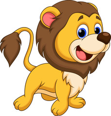Fototapeta premium Cute lion cartoon