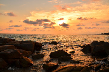 Fototapeta na wymiar Seascape at Sunset