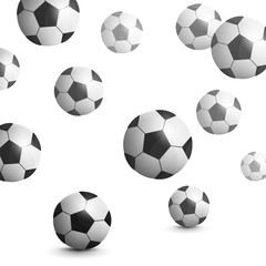 Vector Illustration of a Background with Soccer Balls