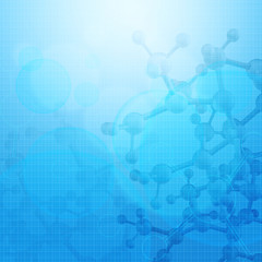 Abstract 3d molecules medical background