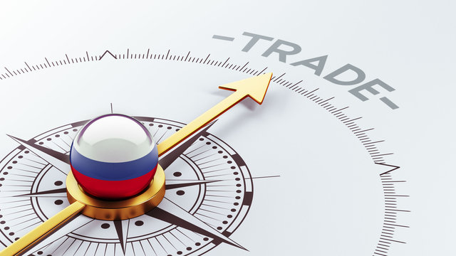 Russia Trade Concept - Powered by Adobe