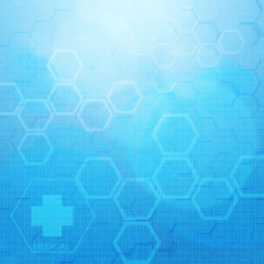 Abstract molecules medical background