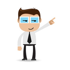 Businessman pointing