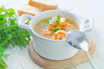 soup with shrimps