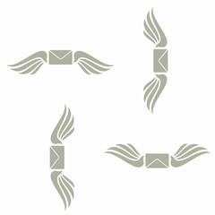 seamless background, wing, angel, envelope