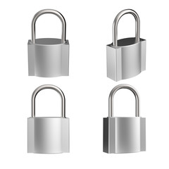 Fototapeta premium 3d metal padlock as security concept