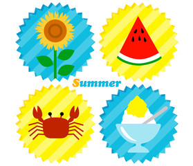 夏アイコンイラスト