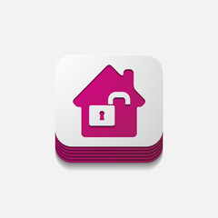 square button: house