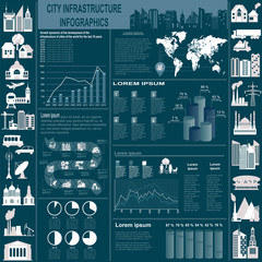 Set of elements infrastructure city, vector infographics
