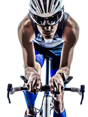 Obrazy na Szkle  mężczyzna triathlon iron man sportowiec rowerzysta jazda na rowerze