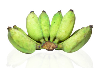 Bunch of bananas isolated on white background