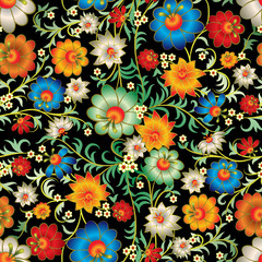 Fototapeta na wymiar abstract seamless floral ornament