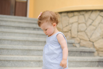 Girl on Stairs