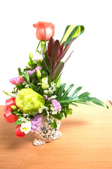 Beautiful  flowers bouquet in vase