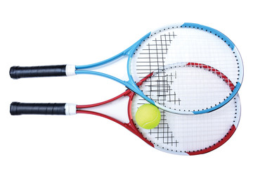 Tennis racket and ball