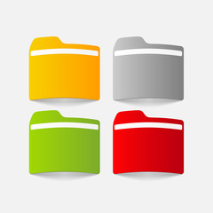 realistic design element: folder