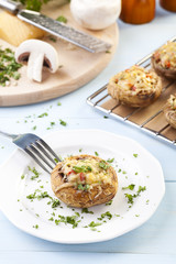 Baked stuffed mushrooms