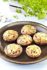 Baked stuffed mushrooms