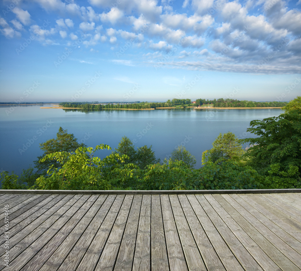 Sticker Terrace and lake