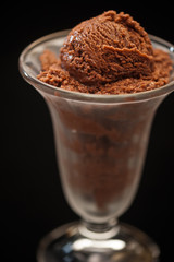 Chocolate ice cream cup