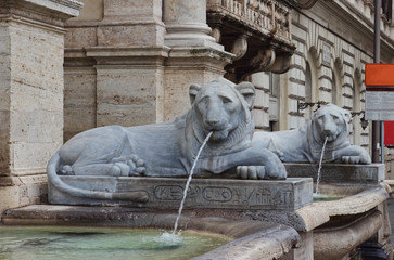 Naklejka premium The Fontana dell'Acqua Felice in Rome