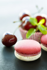 macarons à la cerise