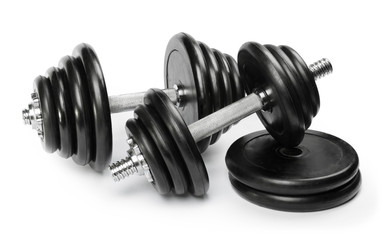 Dumbbells Isolated on White