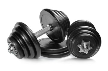 Dumbbells Isolated on White