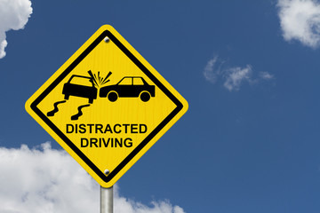 No Distracted Driving Sign