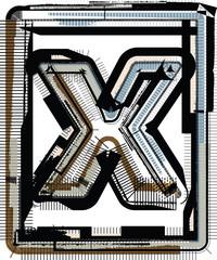 Grunge Font LETTER x