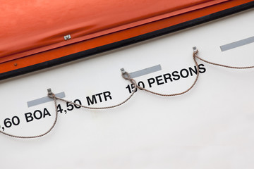 Lifeboat on a cruise ship