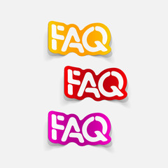 realistic design element: FAQ