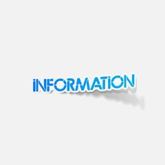 realistic design element: information