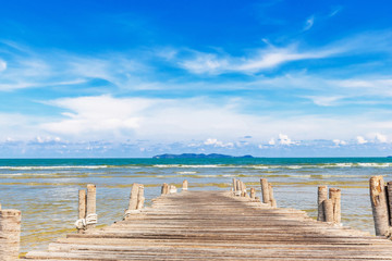 Wooden jetty at beach