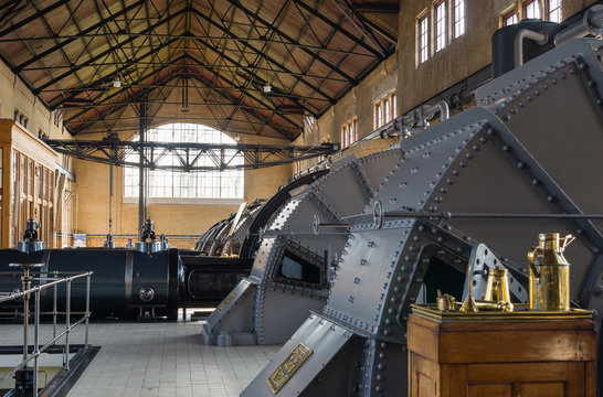Machine room of historic steam pumping station