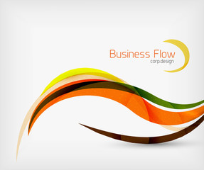Corporate business flowing lines